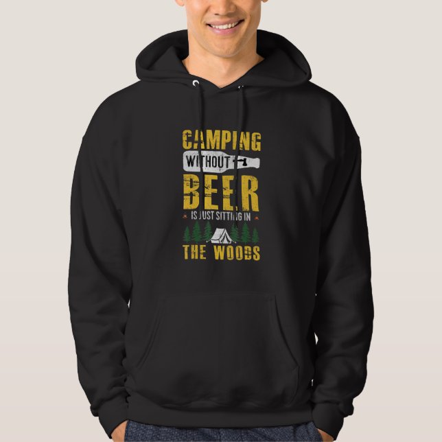 Moletom Acampar Sem Cerveja É Só Sentar Na Floresta (Frente)
