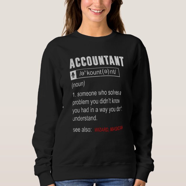 Moletom Accountant Definition Humor See Also Wizard Accoun (Frente)
