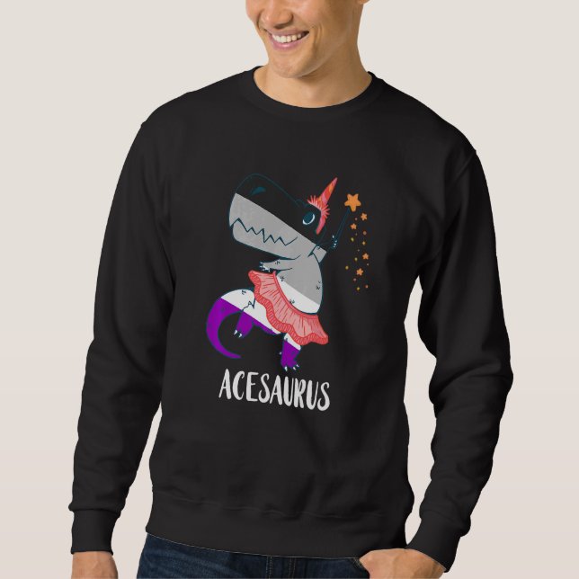 Moletom Ace Dancing T-Rex Tyrannosaurus Asexual Pride Ace  (Frente)