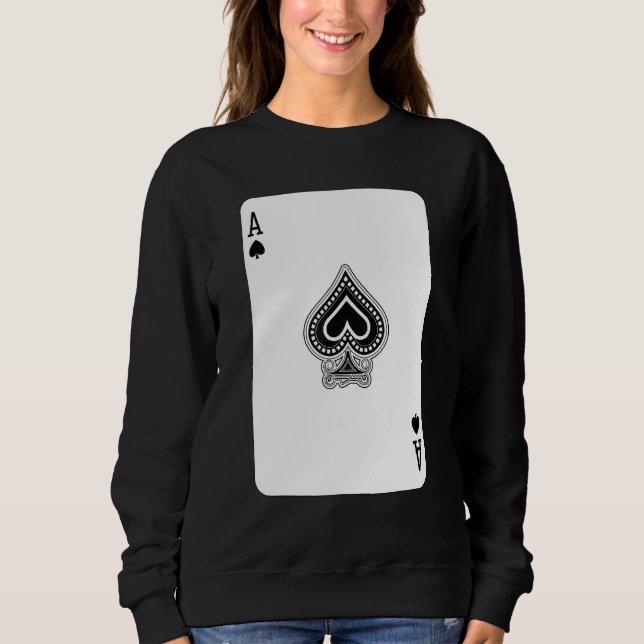 Moletom Ace De Festas Poker Pro Jogador Sortudo (Frente)