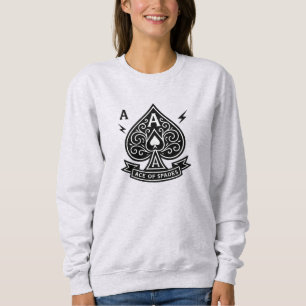 Moletom Ace Estilizado de Espadas - Emblema de Vetor de Ar