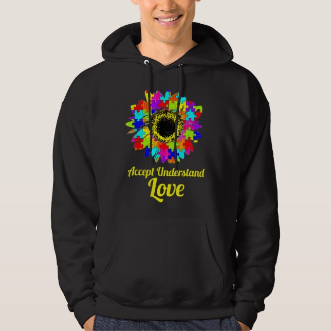 Moletom Aceitar Compreender Autismo Atenção Ao Amor (Frente)