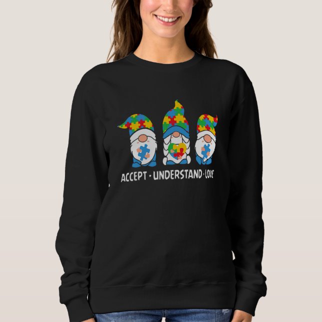Moletom Aceitar O Amor Asd Rainbow Flower Autism A (Frente)