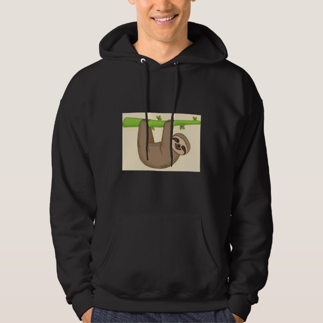 Moletom Acessório de Roupa-Impressão de Fixação do Sloth n (Frente)