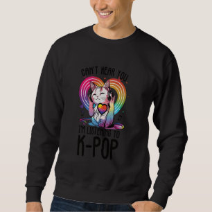 Moletom Acionado Por Kpop Merchandise Cat K-Pop Fashion Fa