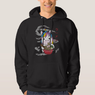 Moletom Acionado Por Ramen Cute Unicorn Come Ramen