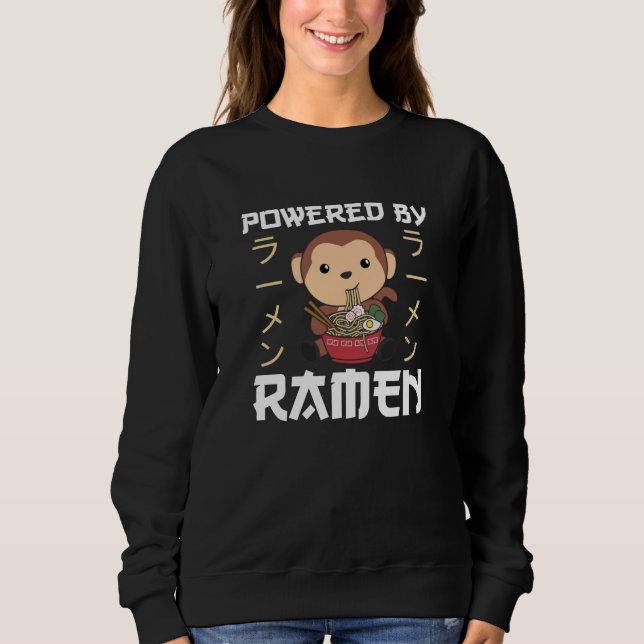Moletom Acionado Por Ramen, Macaco Doce Come Ramen (Frente)