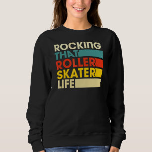 Moletom Acionando O Roller Skater Life Retro Vintage Styl