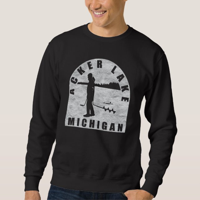 Moletom Acker Lake Ice Fish Michigan (Frente)