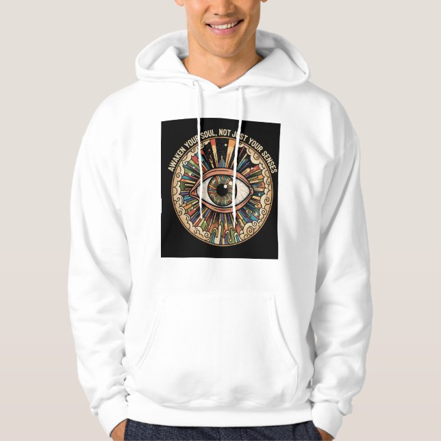 Moletom Acorda Sua Alma, Hoodie Olho Psicodélico - (Frente)