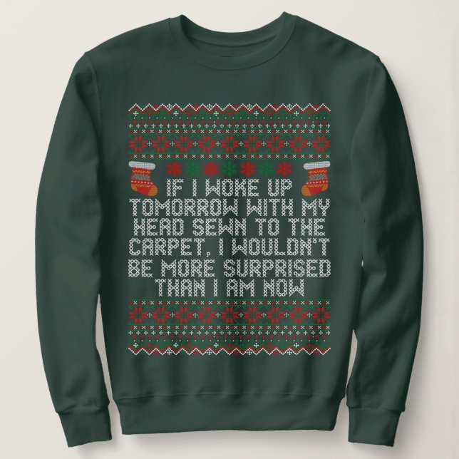 Moletom Acordei Amanhã Com Minha Cabeça Seada ao Carpete (Frente do Design)