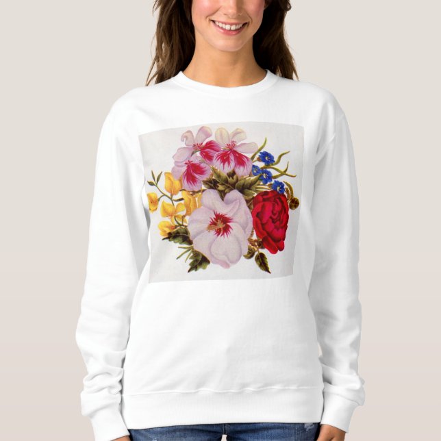Moletom Acordo de flores de buquê do século XVIII (Frente)