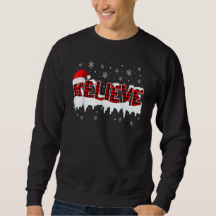 Moletom Acredite em Papais noeis de Xadrez Buffalo Floco d