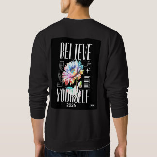 Moletom Acredite em si mesmo Logotipo no topo do logotipo 