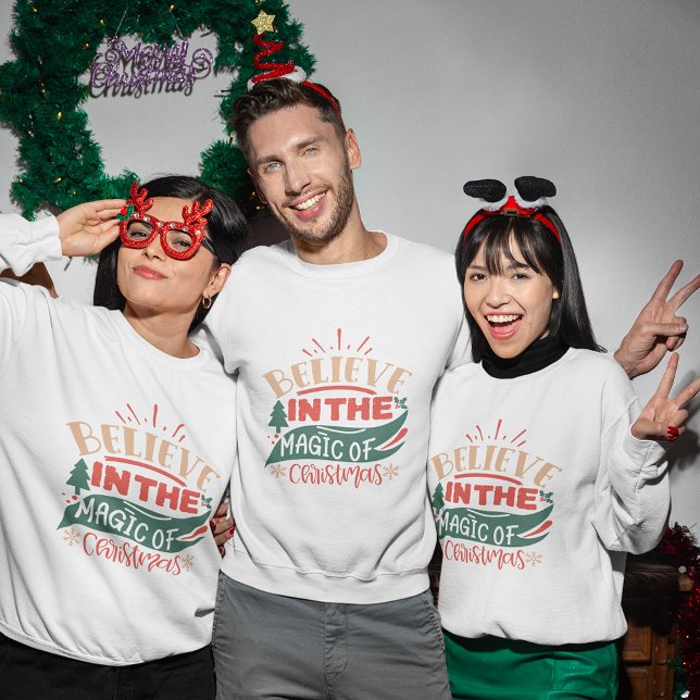 Moletom Acredite na magia do natal (Believe in the magic of christmas sweatshirt
)