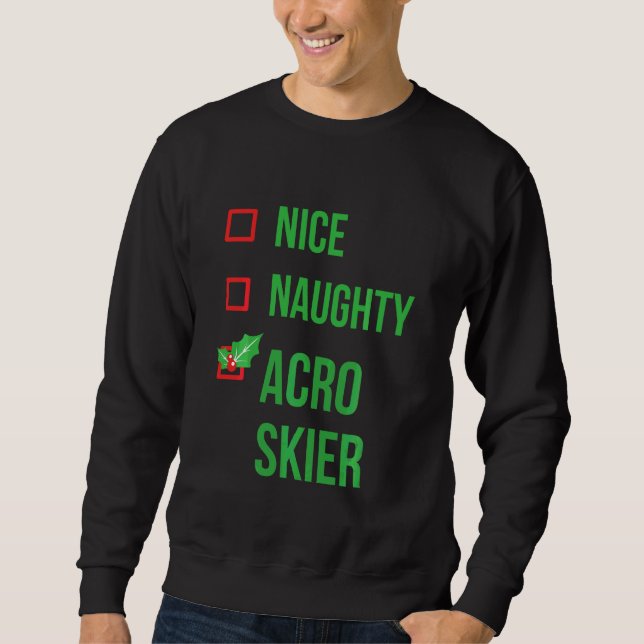 Moletom Acro Skier Funny Pajama Natal (Frente)