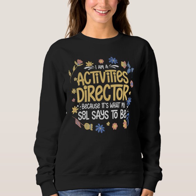 Moletom Activity Director Assistant Ideas Activities Plann (Frente)