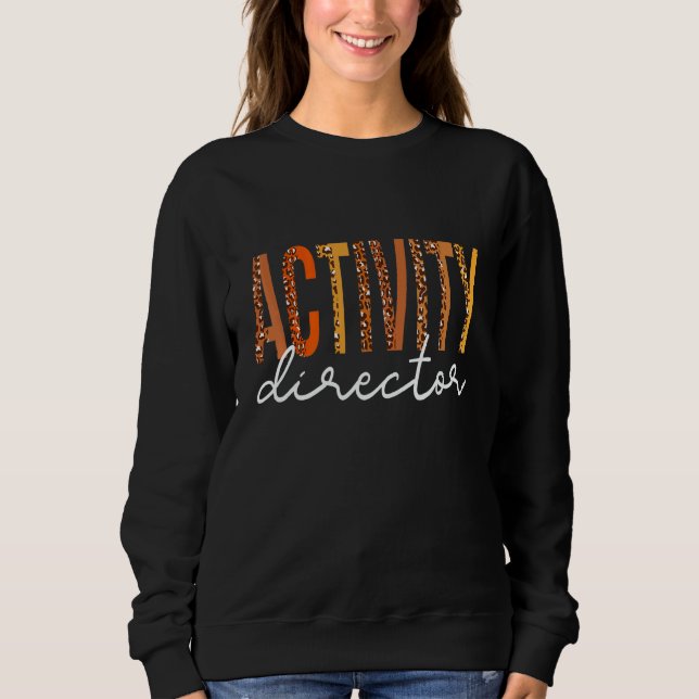 Moletom Activity Director leopard Fall Autumn  Thanksgivin (Frente)