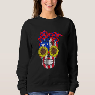 Moletom Açúcar Caveira pavilhão americano Flores florais d
