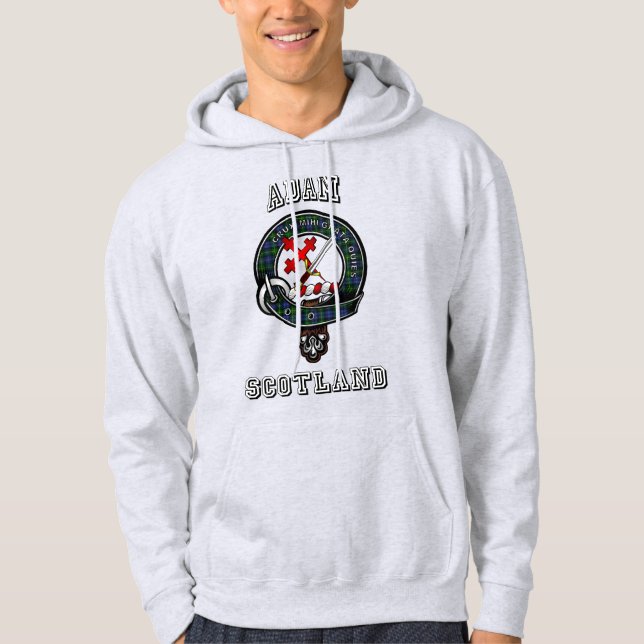 Moletom Adam Tartan Clan Crachá Athletic Style Hoodie (Frente)