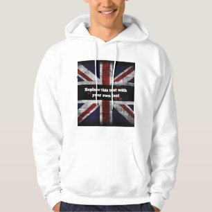 Moletom Add text on English flag Throw Pillow
