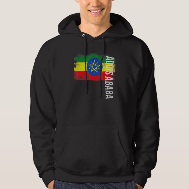 Moletom Addis Ababa Etiópia Bandeira Para Mulheres Etíopes (Frente)
