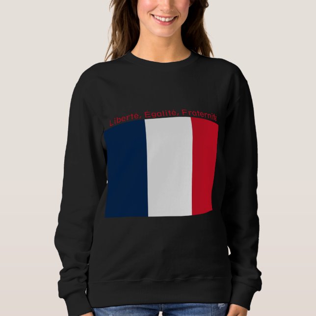 Moletom Adesivo de janela da bandeira francesa (Frente)