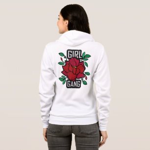 Moletom Adesivo de Moda com Remendo de Rosa Vermelha de Ga
