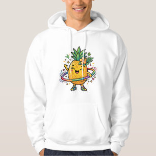 Moletom Adesivo Tropical Fofo de Abacaxi Kawaii com Hula H
