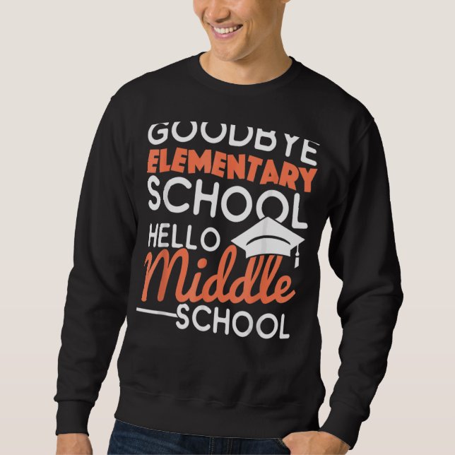 Moletom Adeus Escola Elementar Alô Formando do Ensino Médi (Frente)