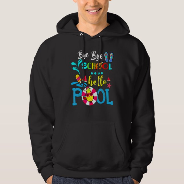 Moletom Adeus, escola, Piscina, Feliz Dia Passado. (Frente)
