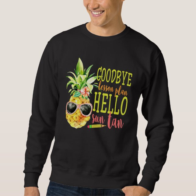 Moletom Adeus Plano de Lição Olá Sun Tan Tee Pineapple Te (Frente)
