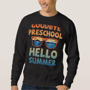 Moletom Adeus pré-escola Alô, óculos de sol de verão no di