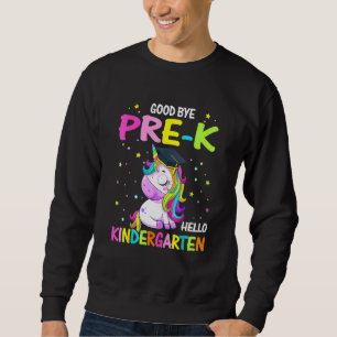 Moletom Adeus Pre K Olá Jardim de Infância Magia Unicórnio
