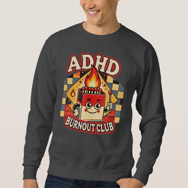 Moletom adhd burnout clube (Frente)
