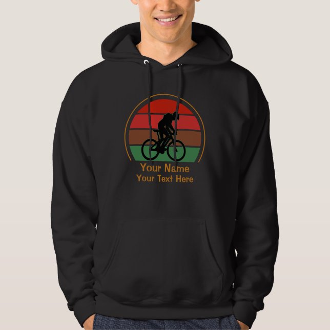 Moletom Adicionar Nome Editar Bicicleta de Texto no Sunset (Frente)