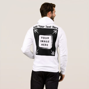 Moletom Adicionar Texto Fotográfico Modelo frente verso pe