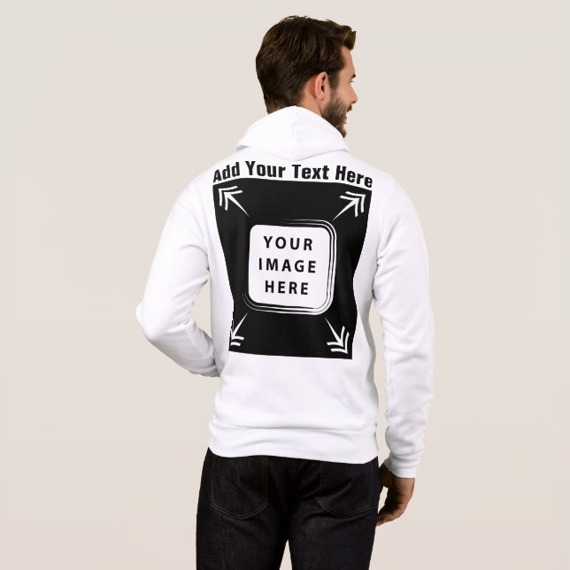 Moletom Adicionar Texto Fotográfico Modelo frente verso pe (Parte Traseira Completa)