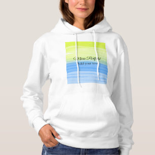Moletom adicionar texto personalizado nome aquarela azul v