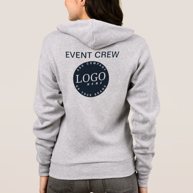 Moletom Adicione seu Funcionarios de logotipos para funcio (Verso)