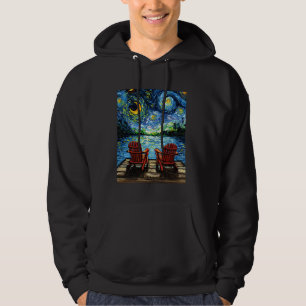 Moletom Adirondack Lake Starry Night Outdoor Forest Campin