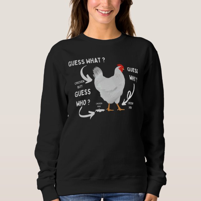 Moletom Adivinha Que Bumbum De Frango, Engraçado Prato (Frente)