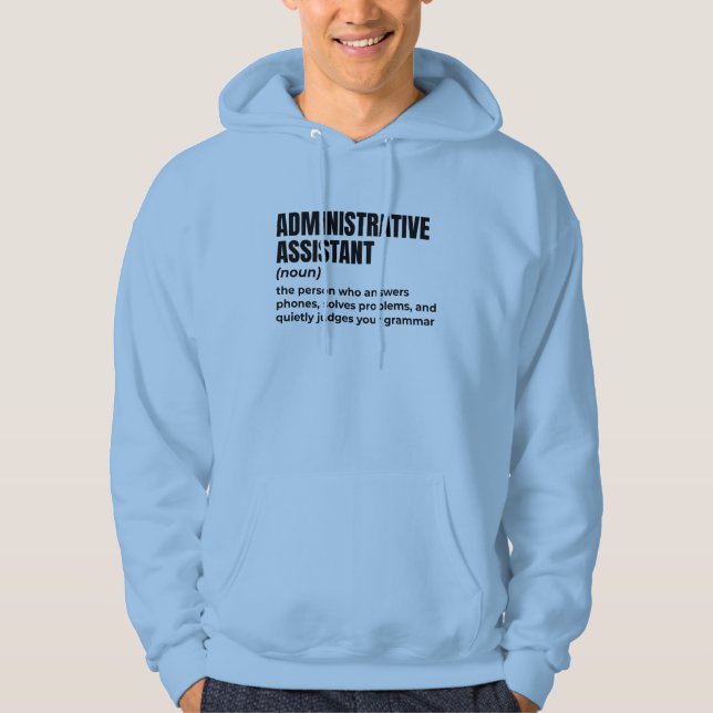 Moletom Admin Assistant - O Chefe Real (Frente)