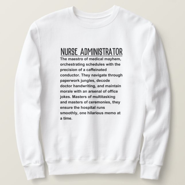 Moletom Administrador de enfermeiros (Frente do Design)
