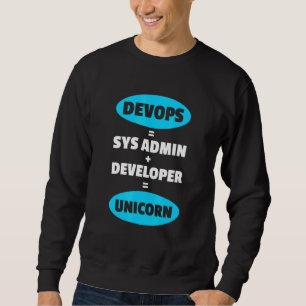 Moletom Administrador de sistemas e desenvolvedor Unicorn