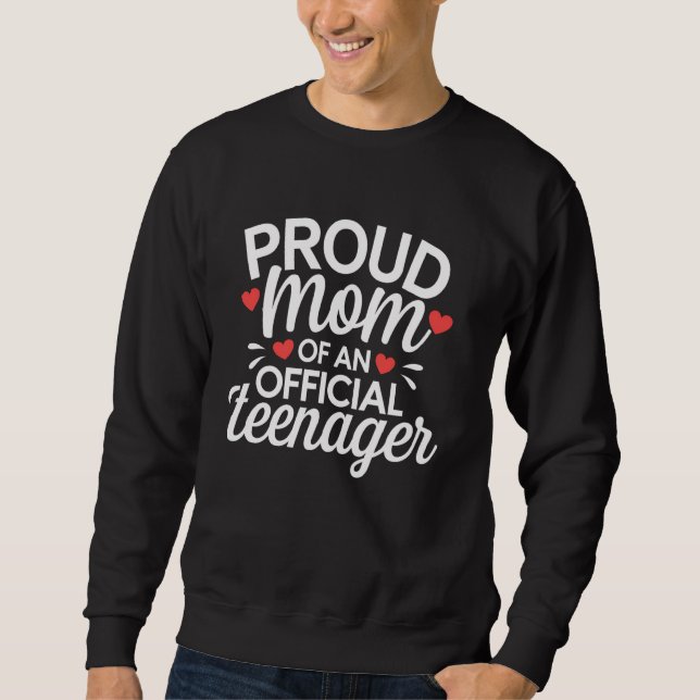 Moletom Adolescente Treze Aniversário Oficial Mãe (Frente)