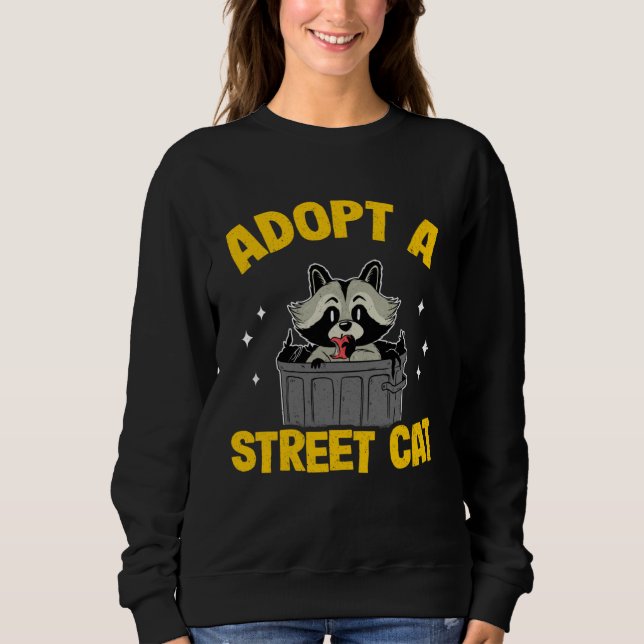 Moletom Adopt A Street Cat Trash Garbage Panda Funny Racco (Frente)