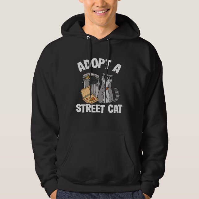 Moletom Adopt A Street Cat Trash Garbage Panda Pizza Racco (Frente)