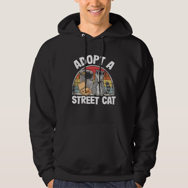 Moletom Adopt A Street Cat Trash Garbage Panda Raccoon  2 (Frente)