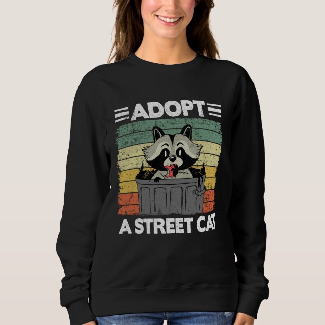 Moletom Adopt A Street Cat Trash Garbage Panda Raccoon 3 (Frente)